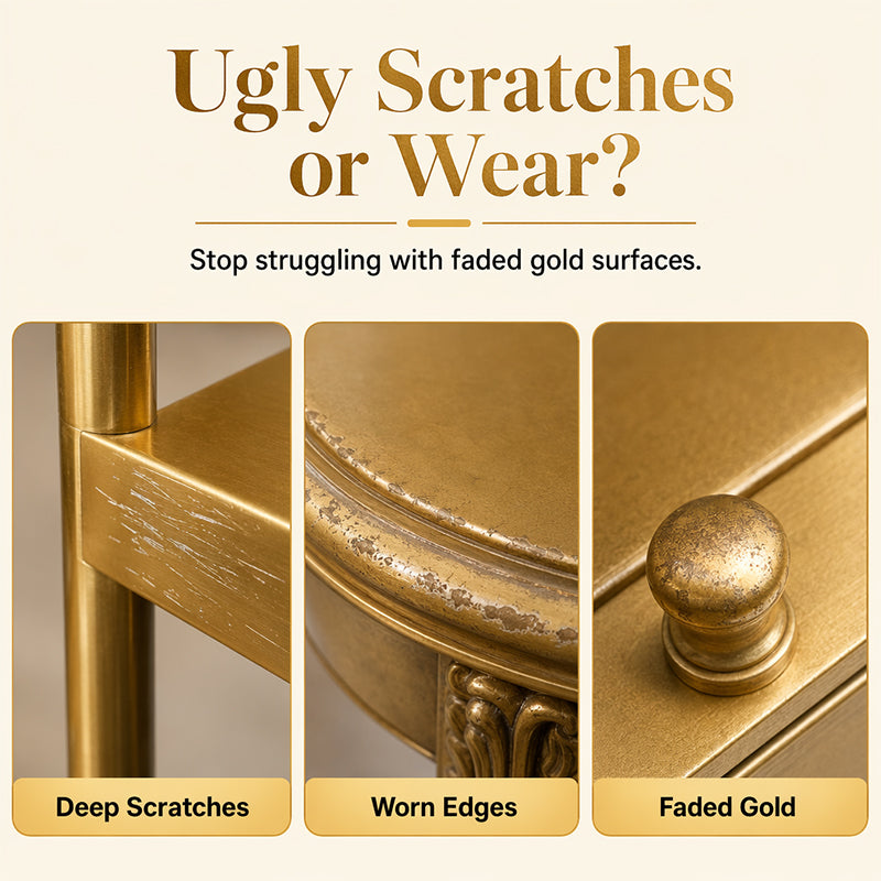 🥳2026 HOT SALE🥳💞50K+ SOLD!🪑✨ 50% OFF! Gold Furniture Repair Paint – Covers scratches & chips on golden surfaces. No need to replace – just brush & restore! 🎨🛡️