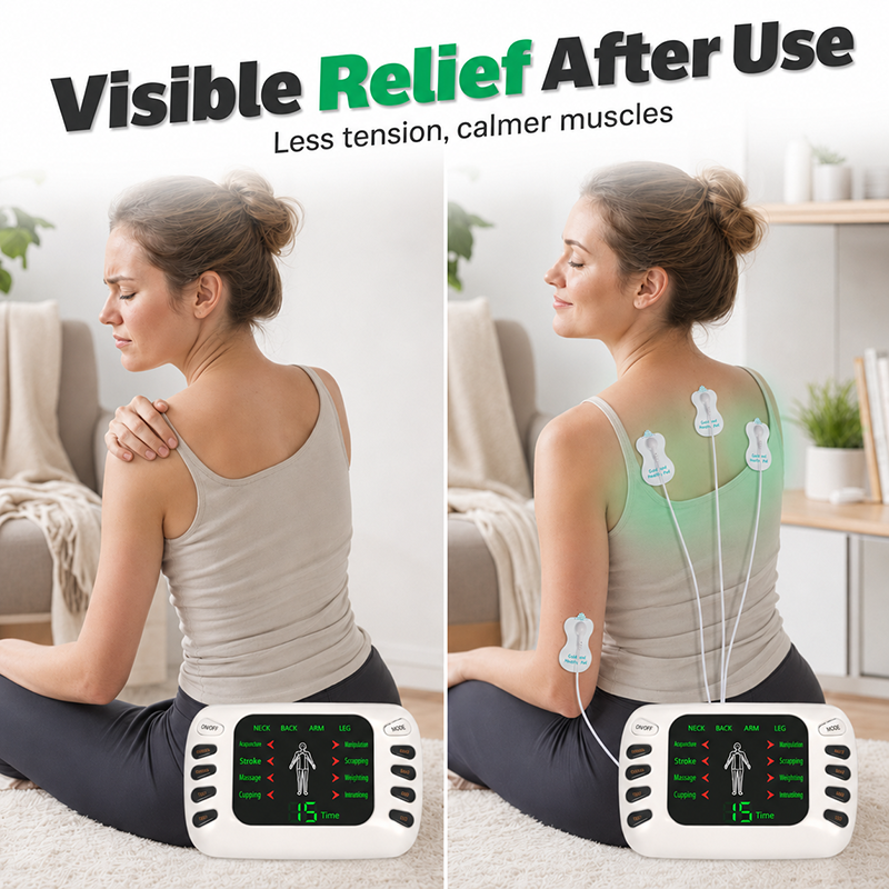 🥳2026 HOT SALE🥳💞50K+ SOLD!🖐️💚 50% OFF! Electric Pulse Massager – Simple buttons, clear display – easy to use. Compact design stores neatly – home recovery made effortless! 🌟💪