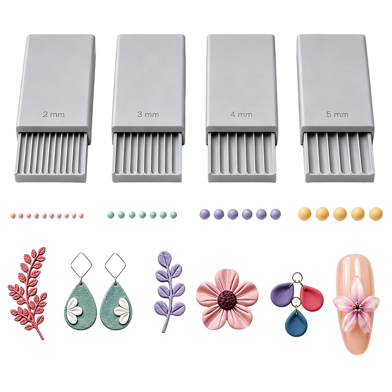 🥳2026 HOT SALE🥳💞50K+ SOLD!🔮✨ 50% OFF! Mini Clay Ball Maker Set – 4 precision sizes: 2‑5mm. Uniform clay balls for earrings, charms & nail art – no more hand‑rolling! 🎨🛠️