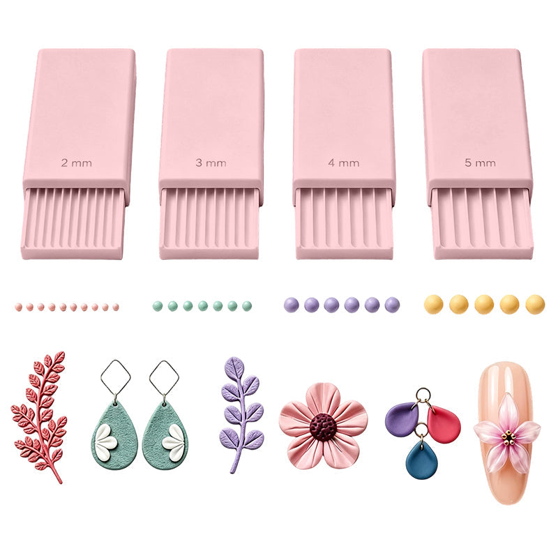🥳2026 HOT SALE🥳💞50K+ SOLD!🔮✨ 50% OFF! Mini Clay Ball Maker Set – 4 precision sizes: 2‑5mm. Uniform clay balls for earrings, charms & nail art – no more hand‑rolling! 🎨🛠️