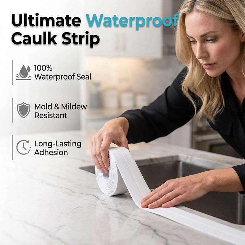 🥳2026 HOT SALE🥳💞50K+ SOLD!🚿🛡️ 50% OFF! Waterproof Sealing Tape – No caulk, no tools – just peel & stick. Seals sinks, tubs & counter gaps instantly – save on expensive call‑outs! 🏠✨