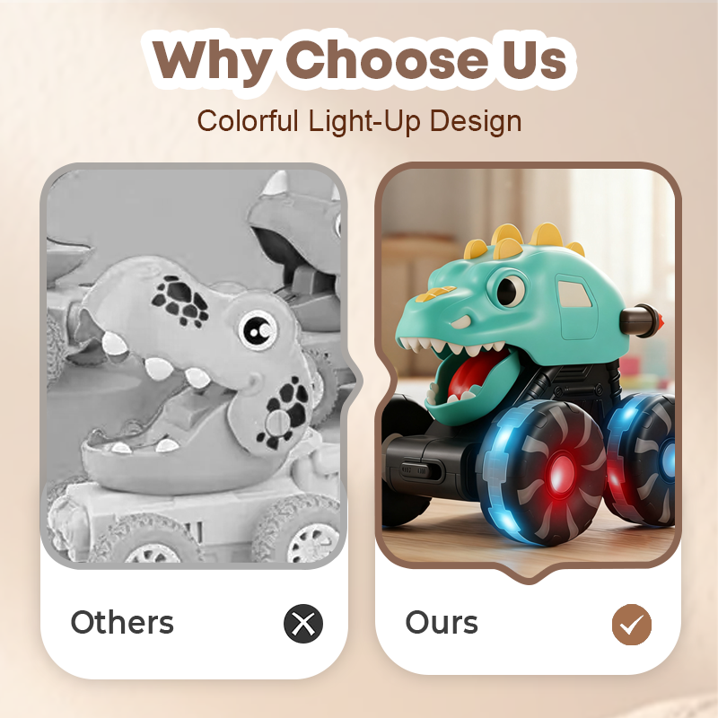 🥳2026 HOT SALE🥳💞50K+ SOLD!🦕💨 50% OFF! Press & Go Dinosaur Toy Car – Push down & watch it zoom! Colourful LED lights flash with every move. Sturdy ABS build – a roaring good time for little ones! 🎄✨
