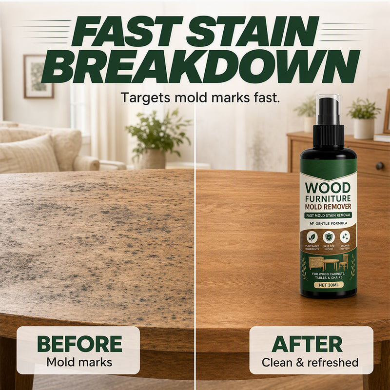 🥳2026 HOT SALE🥳💞50K+ SOLD!🪑🧴 50% OFF! Multi‑Surface Mold Remover Spray – Bleach‑free, gentle on wood furniture. Lifts mold stains fast – no harsh chemicals, no damage! 🛡️