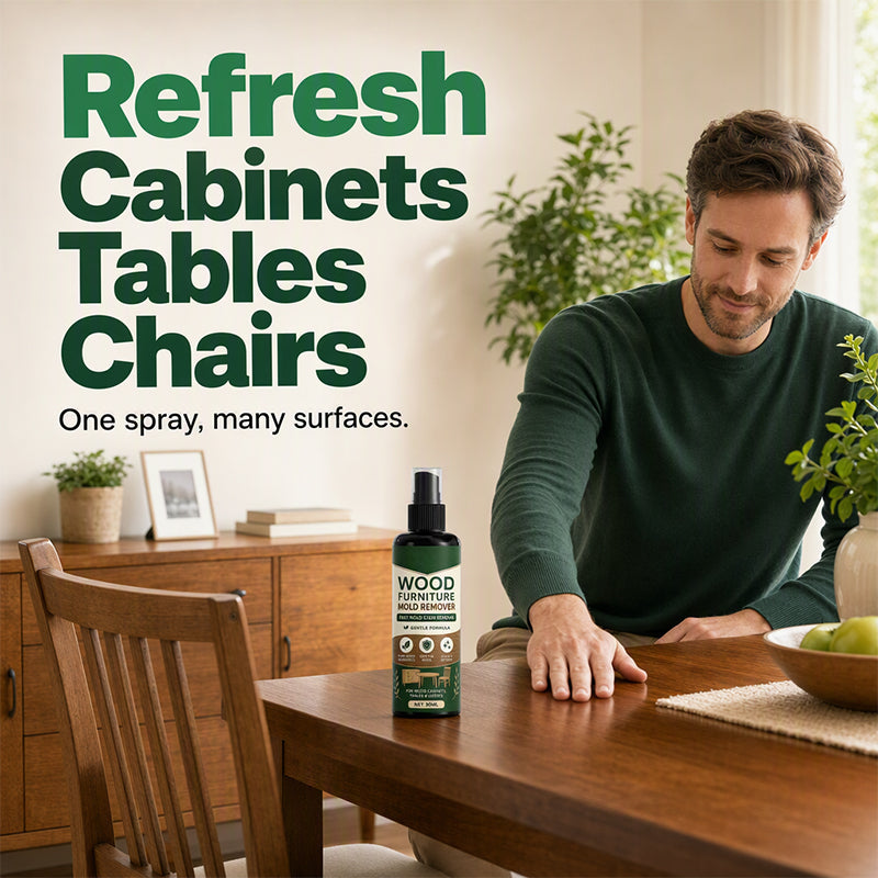 🥳2026 HOT SALE🥳💞50K+ SOLD!🪑🧴 50% OFF! Multi‑Surface Mold Remover Spray – Bleach‑free, gentle on wood furniture. Lifts mold stains fast – no harsh chemicals, no damage! 🛡️