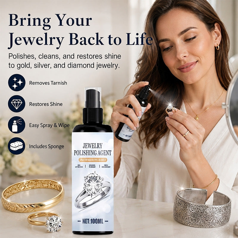 🥳2026 HOT SALE🥳💞50K+ SOLD!💍✨ 50% OFF! Gentle Jewelry Cleaning Spray – Removes tarnish & oxidation in 1 minute. Non‑abrasive, safe for gold, silver & platinum – restore sparkle at home! 💎🧼