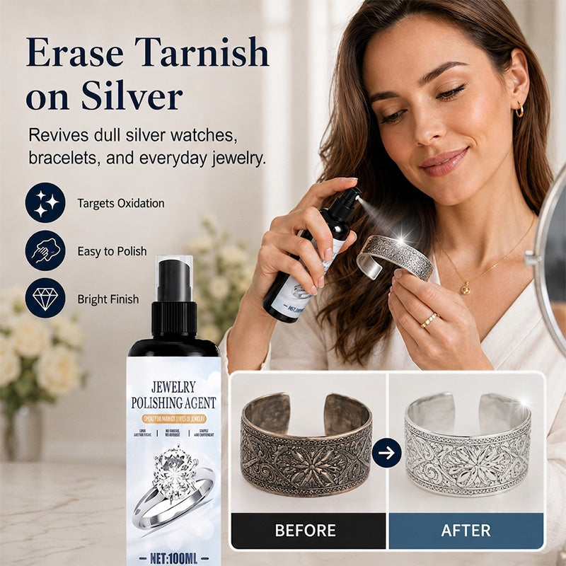 🥳2026 HOT SALE🥳💞50K+ SOLD!💍✨ 50% OFF! Gentle Jewelry Cleaning Spray – Removes tarnish & oxidation in 1 minute. Non‑abrasive, safe for gold, silver & platinum – restore sparkle at home! 💎🧼