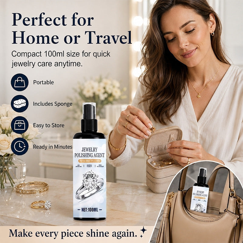 🥳2026 HOT SALE🥳💞50K+ SOLD!💍✨ 50% OFF! Gentle Jewelry Cleaning Spray – Removes tarnish & oxidation in 1 minute. Non‑abrasive, safe for gold, silver & platinum – restore sparkle at home! 💎🧼