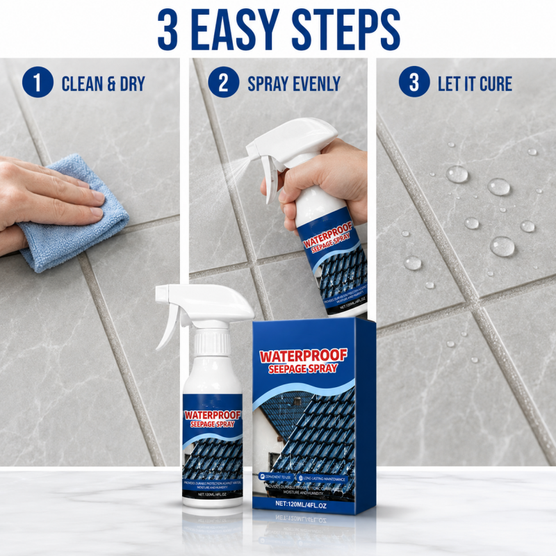 🥳2026 HOT SALE🥳💞50K+ SOLD!🚰✨ 50% OFF! Waterproof Seepage Spray – Seals sink gaps, bathroom tiles & concrete cracks. Stops water & mould – no more damp smells! 🛡️🧼