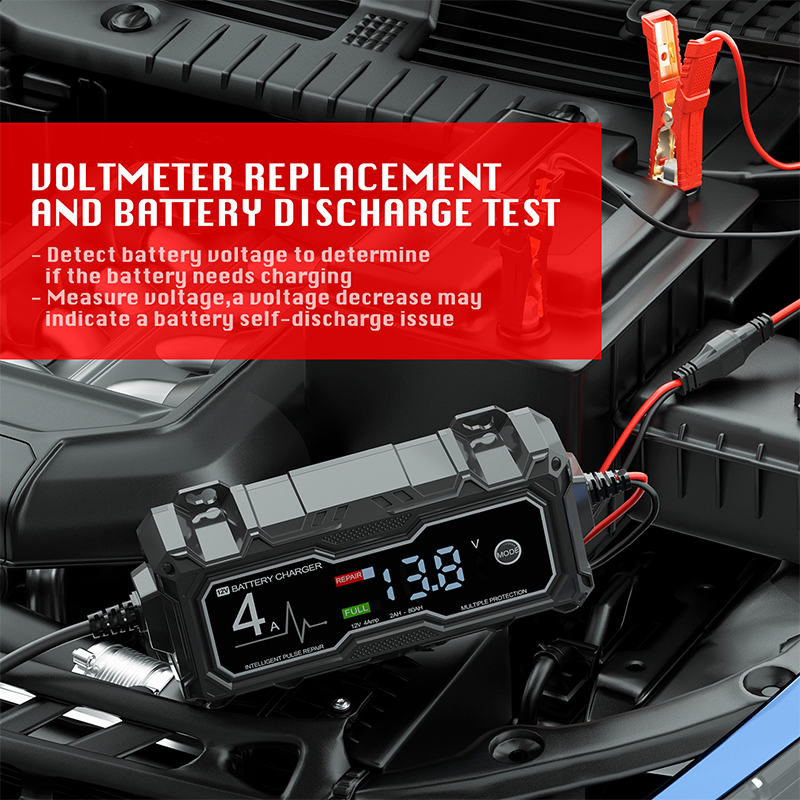 🥳2026 HOT SALE🥳💞50K+ SOLD! ⚡🔋 50% OFF! Smart Car Battery Charger – Intelligent pulse repair revives sulfated batteries, dual‑function voltmeter tests & monitors. 8‑fold safety protection – charge with confidence! 🚗💪