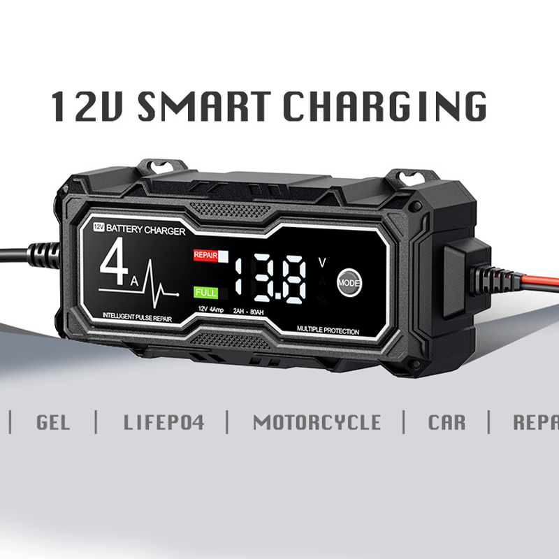 🥳2026 HOT SALE🥳💞50K+ SOLD! ⚡🔋 50% OFF! Smart Car Battery Charger – Intelligent pulse repair revives sulfated batteries, dual‑function voltmeter tests & monitors. 8‑fold safety protection – charge with confidence! 🚗💪