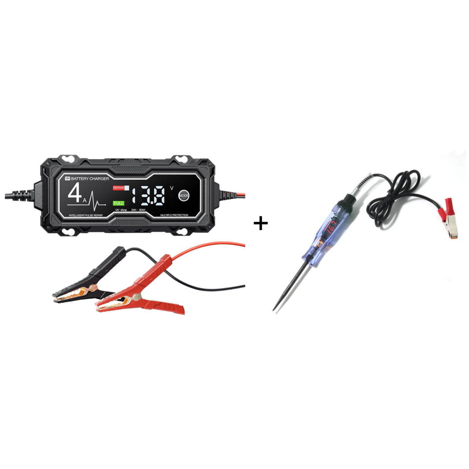 🥳2026 HOT SALE🥳💞50K+ SOLD! ⚡🔋 50% OFF! Smart Car Battery Charger – Intelligent pulse repair revives sulfated batteries, dual‑function voltmeter tests & monitors. 8‑fold safety protection – charge with confidence! 🚗💪
