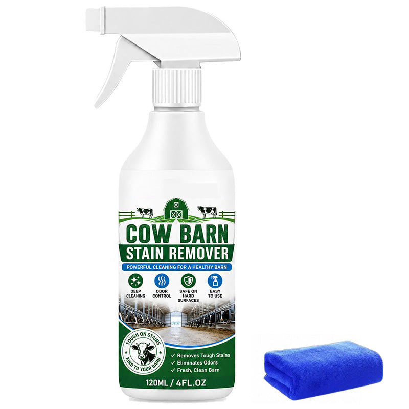 🥳2026 HOT SALE🥳💞50K+ SOLD!🐄✨ 50% OFF! Barn Stain Remover Spray – Professional‑strength formula removes dirt, stains & buildup. Freshens barns & farm surfaces – just spray & wipe! 🧹💪