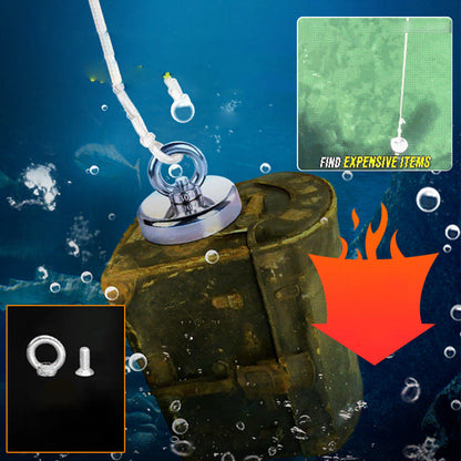 🥳2026 HOT SALE🥳💞50K+ SOLD!🧲🌊 50% OFF! Deep‑water Magnetic Salvage Magnet – 30kg strong pull, retrieves keys, tools & metal objects from water. Corrosion‑resistant & wear‑proof – a must for fishing & salvage! 🎣✨