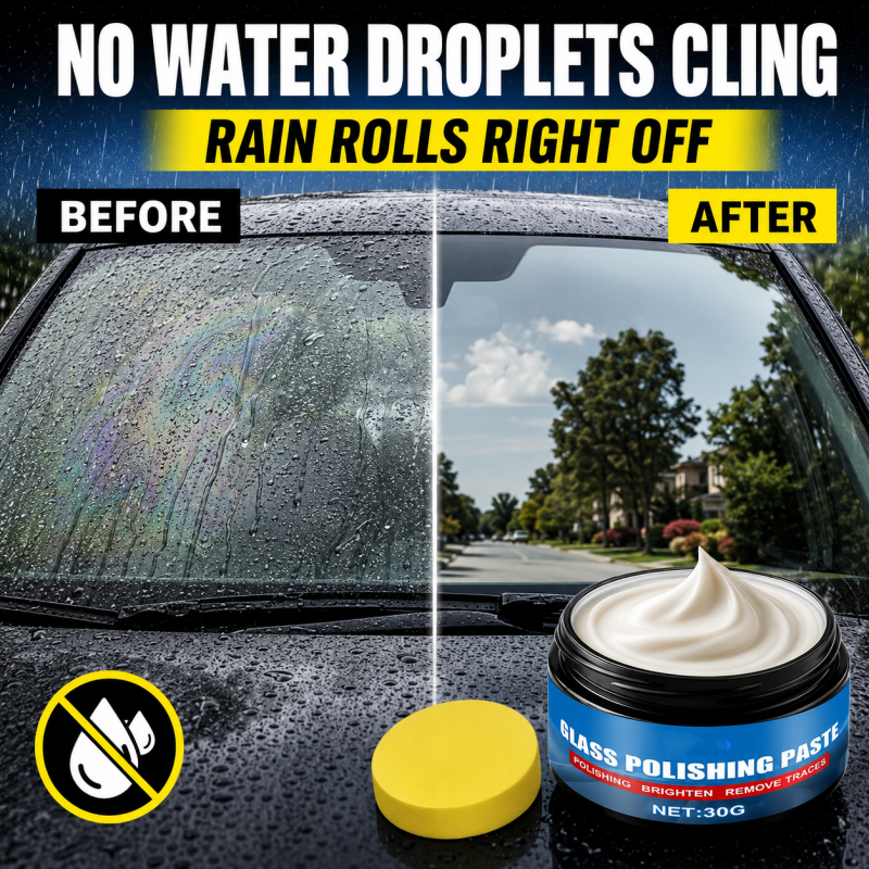 🥳2026 HOT SALE🥳💞50K+ SOLD!🚗🔍 50% OFF! Car Glass Oil Film Remover – Eliminates glare & wiper smears, repels rain. Night driving safer – see clearly in any weather! 🛡️🌙