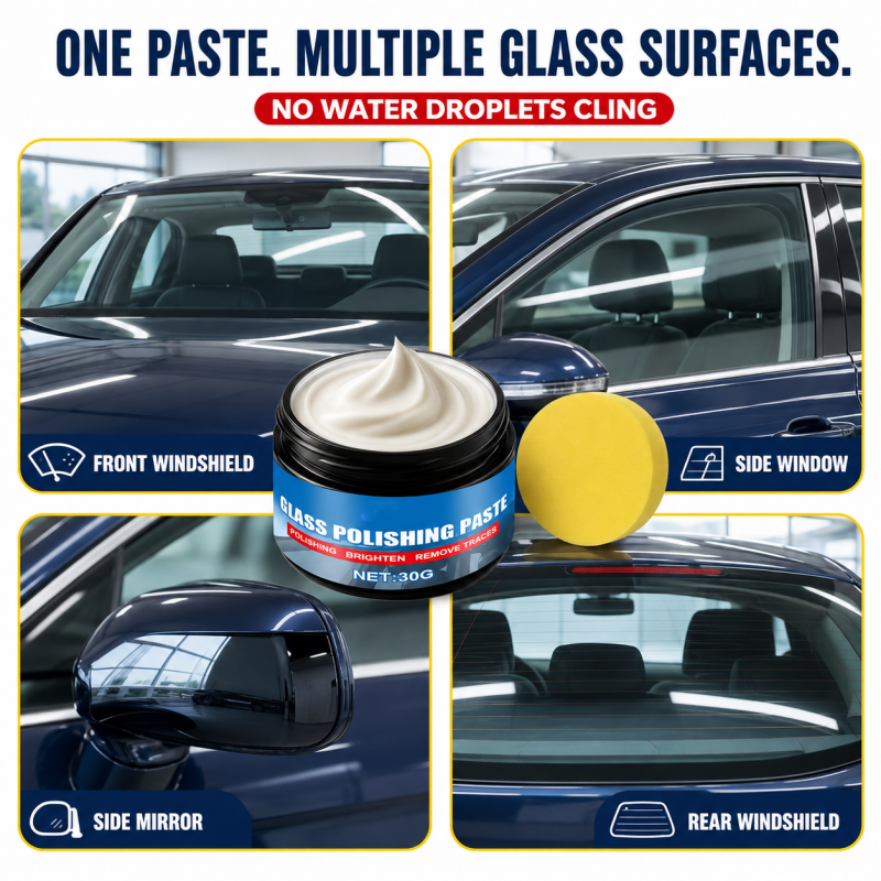 🥳2026 HOT SALE🥳💞50K+ SOLD!🚗🔍 50% OFF! Car Glass Oil Film Remover – Eliminates glare & wiper smears, repels rain. Night driving safer – see clearly in any weather! 🛡️🌙