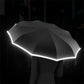 🥳2026 HOT SALE🥳💞50K+ SOLD!☂️🌙 50% OFF! Reflective Safety Strip Umbrella – High‑visibility reflective edge keeps you seen in rain & dark. Reverse fold – wet surface stays inside! 🛡️✨
