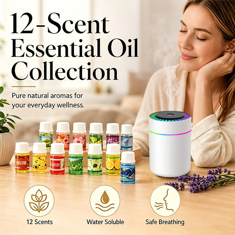 🥳2026 HOT SALE🥳💞50K+ SOLD!🌿🌸 50% OFF! 12‑Pack Water‑Soluble Essential Oils – Rose, lavender, lemon & more. Perfect for diffusers – no clogging, pure mist every time! 🕯️✨