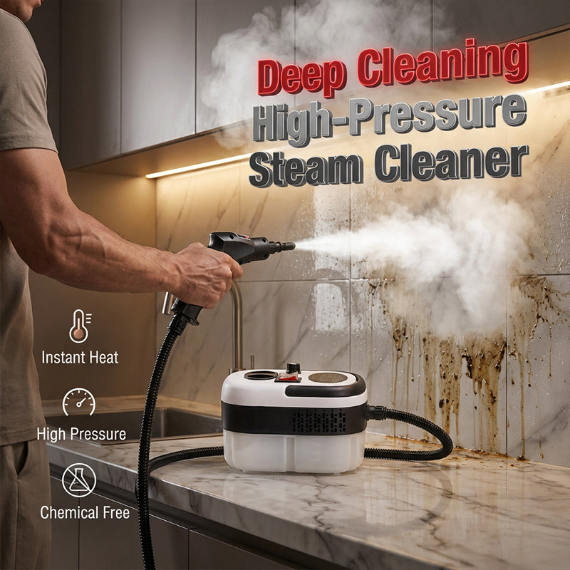 🥳2026 HOT SALE🥳💞50K+ SOLD! 💨🧼 50% OFF! High-Pressure Steam Cleaner – turbo steam, adjustable intensity & 1200ml tank. Chemical-free deep cleaning for every surface! 🏠✅
