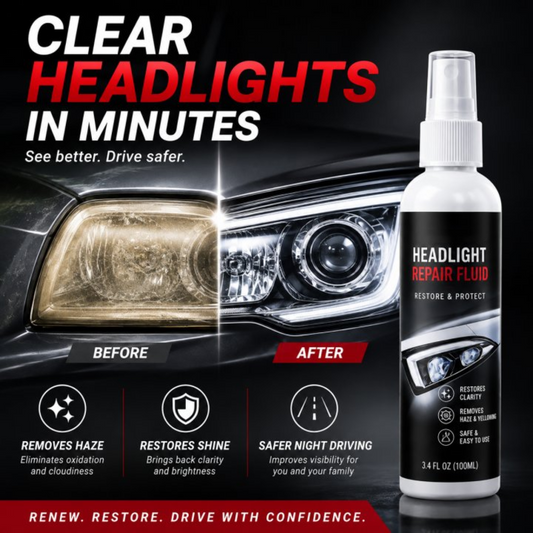 🥳2026 HOT SALE🥳💞50K+ SOLD!🚗💡 50% OFF! Car Headlight Restoration Spray – Removes yellowing, haze & light scratches. No sanding, no tools – just spray & wipe to crystal clarity! 🛡️✨ 🥳2026 HOT SALE🥳💞50K+ SOLD!🚗💡