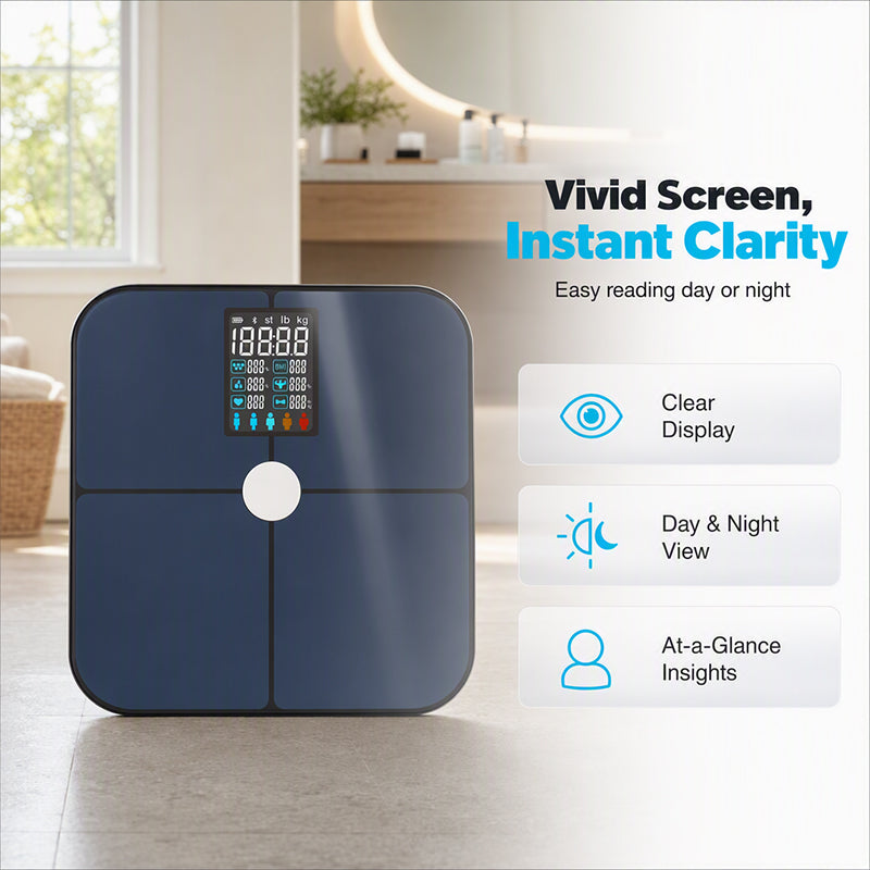 🥳2026 HOT SALE🥳💞50K+ SOLD! 📢📢 50% OFF! Precision Body Fat Scale – vivid VA screen, heart rate tracking, high-precision weight & body fat readings. Simple daily check-ins for better wellness habits! 🏠💪