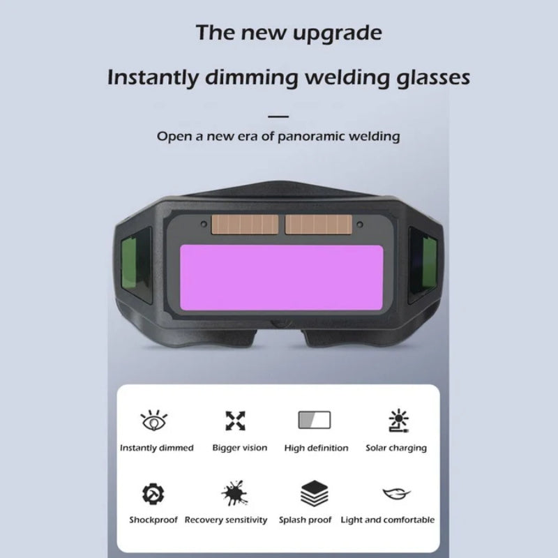 🥳2026 HOT SALE🥳💞50K+ SOLD! 🔥👓 50% OFF! Solar Auto-Darkening Welding Goggles – 1/25,000s auto dimming, solar powered, PC anti-glare lenses & adjustable rubber temples. Safe, clear welding! 🛡️💪