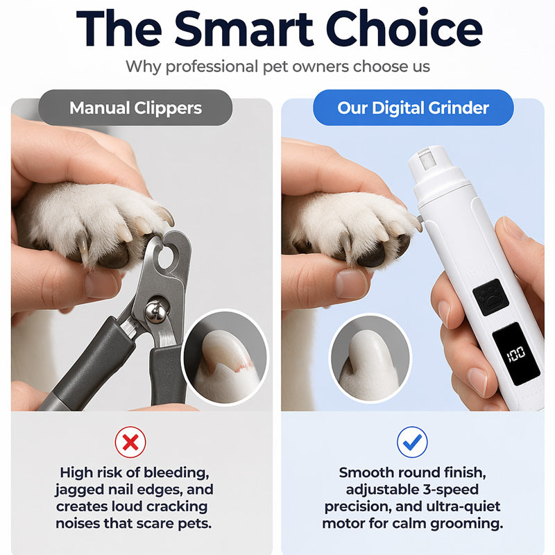 🥳2026 HOT SALE🥳💞50K+ SOLD!🐶💨 50% OFF! Electric Pet Nail Grinder – Whisper‑quiet, 3‑step gentle grinding. LED power display & USB‑C rechargeable – stress‑free grooming for dogs & cats! 🛡️✨