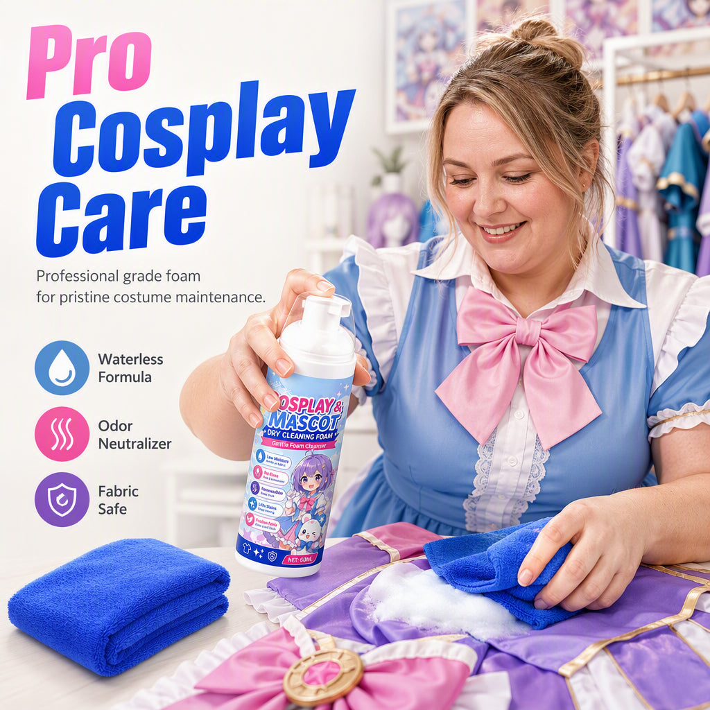 🥳2026 HOT SALE🥳💞50K+ SOLD!🎭💨 50% OFF! Portable Foam Cleaner – No water, no rinse – removes makeup, sweat & floor dirt. Perfect for cosplay, furry suits & carnival wear – stay fresh all con! 👗✨