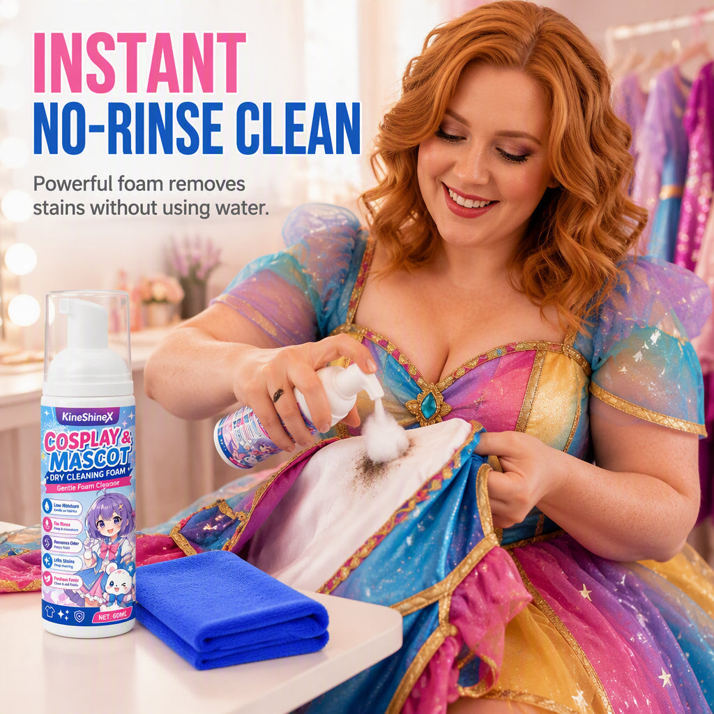🥳2026 HOT SALE🥳💞50K+ SOLD!🎭💨 50% OFF! Portable Foam Cleaner – No water, no rinse – removes makeup, sweat & floor dirt. Perfect for cosplay, furry suits & carnival wear – stay fresh all con! 👗✨