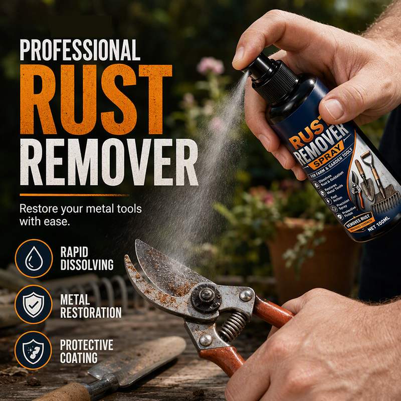 🥳2026 HOT SALE🥳💞50K+ SOLD!🔧💨 50% OFF! Rust Remover Spray – Dissolves rust & oxidation instantly. Works on iron, steel & tools – no more wire brushing! 🛡️✨