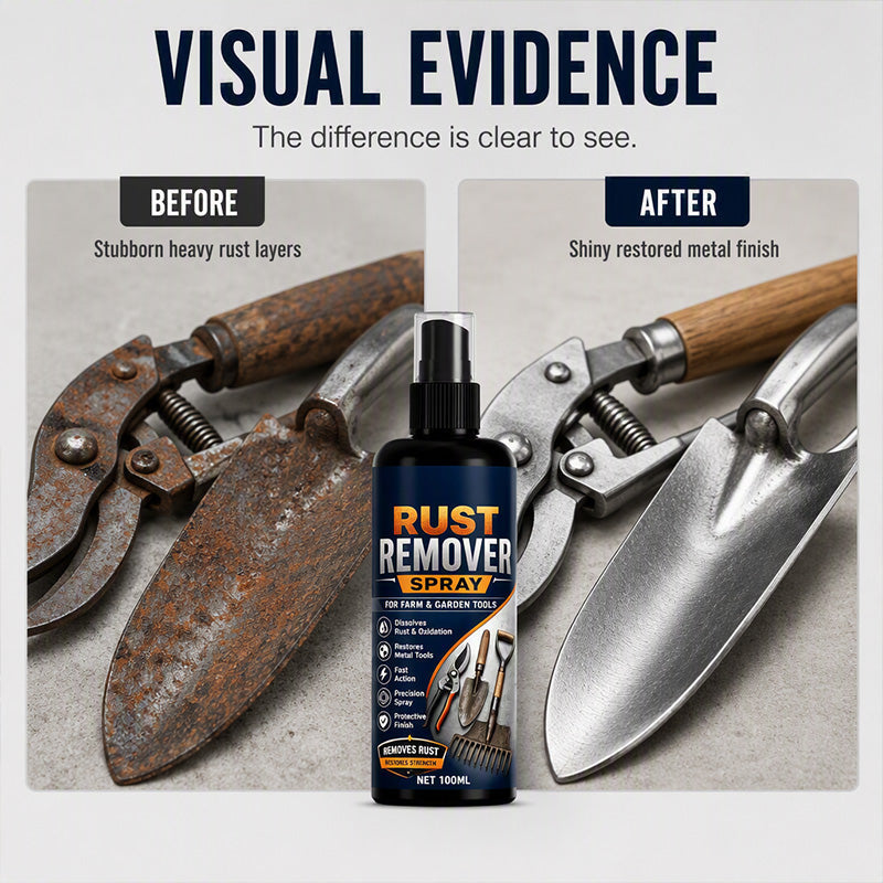 🥳2026 HOT SALE🥳💞50K+ SOLD!🔧💨 50% OFF! Rust Remover Spray – Dissolves rust & oxidation instantly. Works on iron, steel & tools – no more wire brushing! 🛡️✨