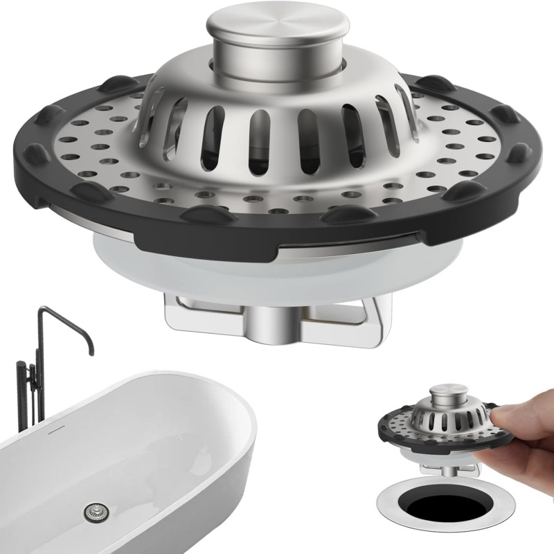 🥳2026 HOT SALE🥳💞50K+ SOLD!🚰✨ 50% OFF! Stainless Steel Sink Strainer – Rust‑proof & durable, dual‑function stopper & filter. Catches food scraps, prevents clogs – a kitchen essential for years! 🛡️💪