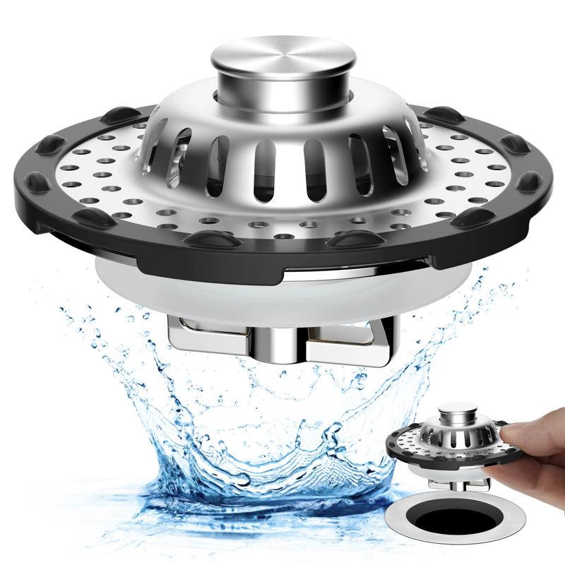 🥳2026 HOT SALE🥳💞50K+ SOLD!🚰✨ 50% OFF! Stainless Steel Sink Strainer – Rust‑proof & durable, dual‑function stopper & filter. Catches food scraps, prevents clogs – a kitchen essential for years! 🛡️💪
