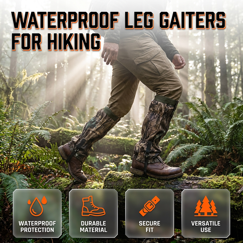 🥳2026 HOT SALE🥳💞50K+ SOLD!🥾🛡️ 50% OFF! Waterproof Leg Gaiters – 600D Oxford, shields from snakes, scratches, sand & snow. Breathable & adjustable – your trail guardian! 🏔️✨