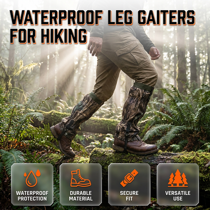 🥳2026 HOT SALE🥳💞50K+ SOLD!🥾🛡️ 50% OFF! Waterproof Leg Gaiters – 600D Oxford, shields from snakes, scratches, sand & snow. Breathable & adjustable – your trail guardian! 🏔️✨