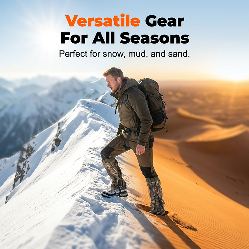 🥳2026 HOT SALE🥳💞50K+ SOLD!🥾🛡️ 50% OFF! Waterproof Leg Gaiters – 600D Oxford, shields from snakes, scratches, sand & snow. Breathable & adjustable – your trail guardian! 🏔️✨