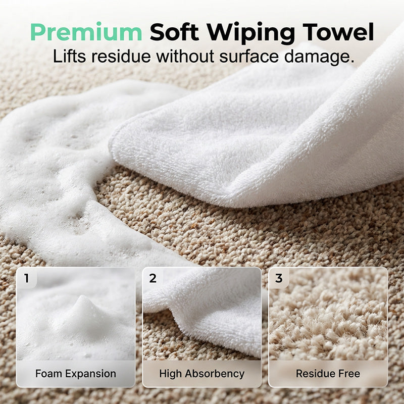🥳2026 HOT SALE🥳💞50K+ SOLD! ✨🧽 50% OFF! Waterless Carpet Cleaning Foam – Instant stain lift, no wet mess. Advanced micro‑foam penetrates deep – just foam & wipe! 🏠💨