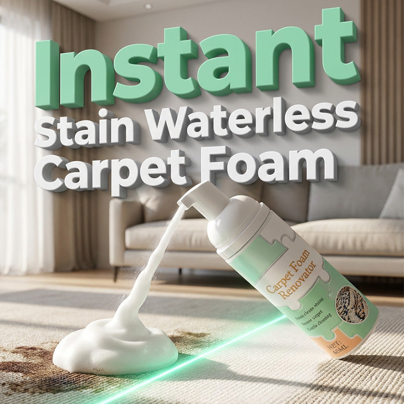 🥳2026 HOT SALE🥳💞50K+ SOLD! ✨🧽 50% OFF! Waterless Carpet Cleaning Foam – Instant stain lift, no wet mess. Advanced micro‑foam penetrates deep – just foam & wipe! 🏠💨