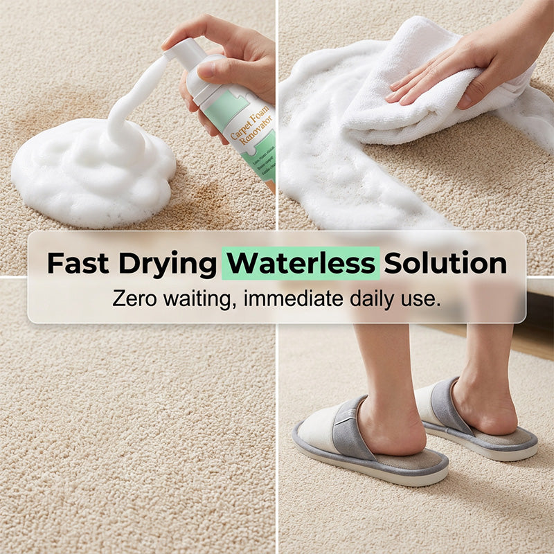 🥳2026 HOT SALE🥳💞50K+ SOLD! ✨🧽 50% OFF! Waterless Carpet Cleaning Foam – Instant stain lift, no wet mess. Advanced micro‑foam penetrates deep – just foam & wipe! 🏠💨