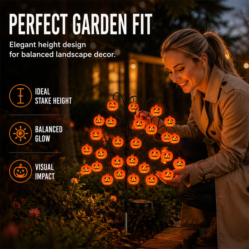 🥳2026 HOT SALE🥳💞10K+ SOLD! 🎃☀️ 50% OFF! Pumpkin Solar Lights – 76cm tall, solar powered & weatherproof. Glows warmly after dark – perfect for Halloween garden & pathway décor! 🏡✨