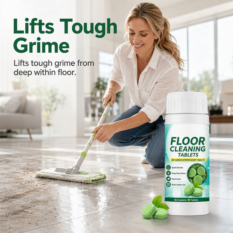 🥳2026 HOT SALE🥳💞50K+ SOLD!🧹✨ 50% OFF! Floor Cleaning Effervescent Tablets – Just drop in water & mop. Deep cleans tile & wood, no measuring, no spills. 80 tablets – save time & effort! 🧼💪