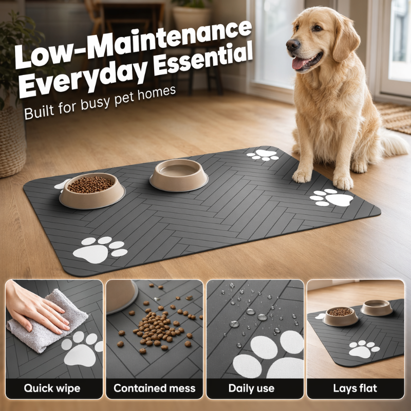 🥳2026 HOT SALE🥳💞50K+ SOLD! 🐾✨ 50% OFF! Easy-Clean Pet Feeding Mat – Splash-proof, mess-controlling design. Fast-clean surface – no more scattered kibble & drips! From £6.99! Keep feeding areas neat every day! 🧼💪