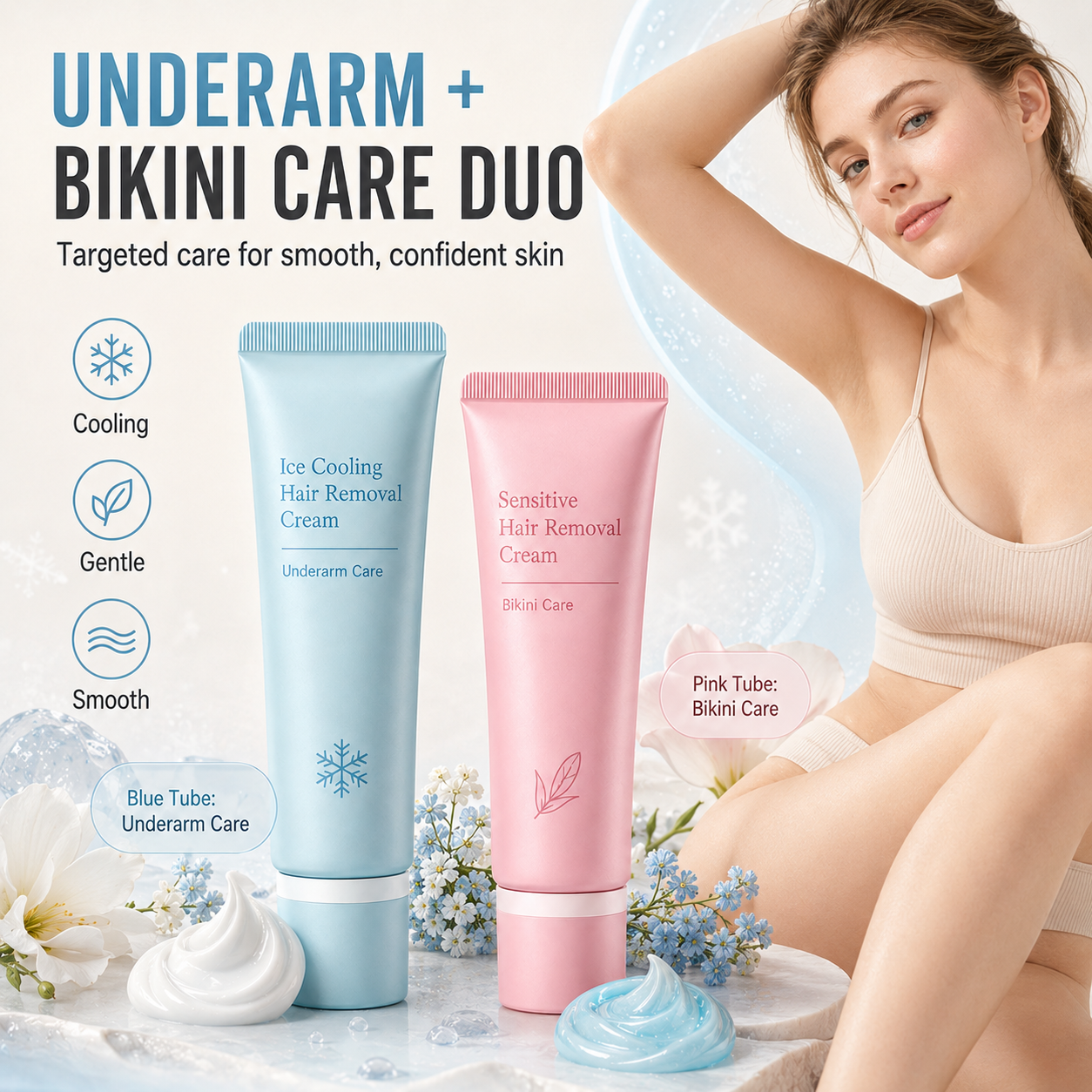 🥳2026 HOT SALE🥳💞50K+ SOLD! 🌸🪒 50% OFF! Gentle Hair Removal Cream – Dual‑care for underarms & bikini area. Plant extracts soothe & moisturise – removes hair without irritation! ✨🛡️
