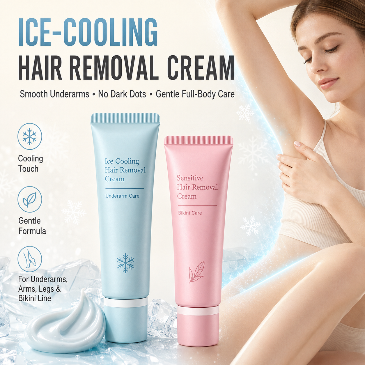 🥳2026 HOT SALE🥳💞50K+ SOLD! 🌸🪒 50% OFF! Gentle Hair Removal Cream – Dual‑care for underarms & bikini area. Plant extracts soothe & moisturise – removes hair without irritation! ✨🛡️