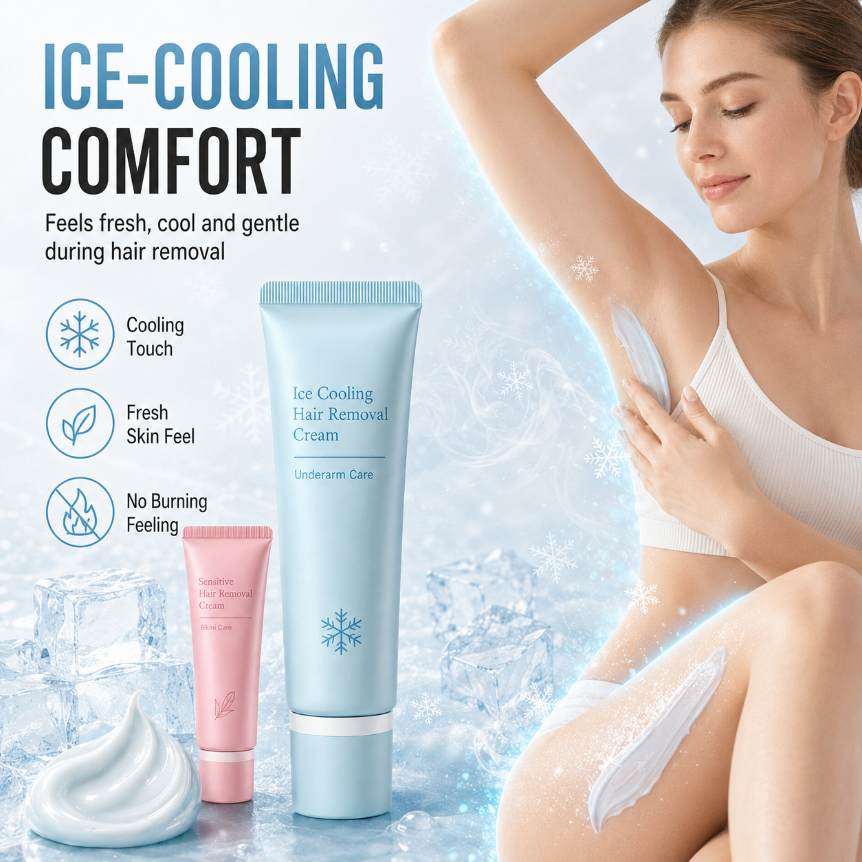 🥳2026 HOT SALE🥳💞50K+ SOLD! 🌸🪒 50% OFF! Gentle Hair Removal Cream – Dual‑care for underarms & bikini area. Plant extracts soothe & moisturise – removes hair without irritation! ✨🛡️