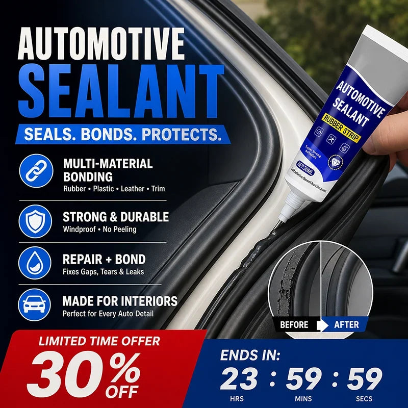 🥳2026 HOT SALE🥳💞50K+ SOLD! 🚗🔧 50% OFF! Car Door Rubber Sealant Adhesive – 2‑in‑1 seal & bond, fixes gaps, tears & loose trim. No need to replace entire seals – DIY repair saves £££! 🛡️✨