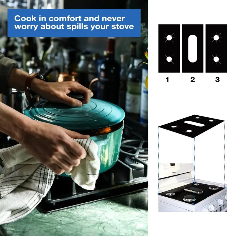 🥳2026 HOT SALE🥳💞50K+ SOLD! 🔥✨ 50% OFF! Reusable Gas Stove Burner Protectors – Non-stick Teflon coating, heat-resistant to 260°C. Spills wipe clean in seconds – dishwasher safe! From £6.99! Keep your stove looking new! 🧼💪