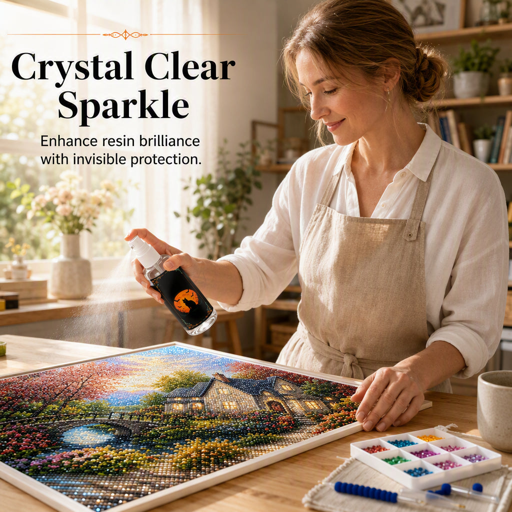 🥳2026 HOT SALE🥳💞50K+ SOLD!🎨✨ 50% OFF! Brighter Finish Sealer Spray – Crystal clear coating locks in sparkle, protects from UV & dust. Perfect for diamond paintings, resin art & crafts – keep your work shining for years! 🛡️💎