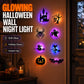 🥳2026 HOT SALE🥳💞50K+ SOLD!🎃👻 50% OFF! Halloween Glow in Dark Wall Stickers – LED glow, peel & stick, 3D silhouette design. Soft ambient light – perfect for doors, windows & party walls! 🌙✨