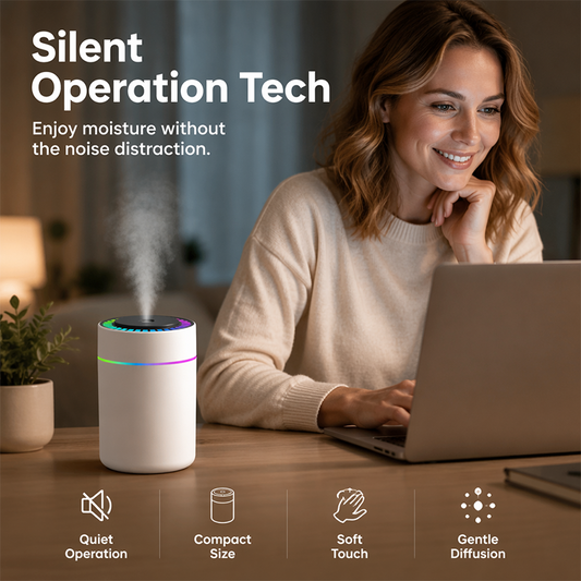 🥳2026 HOT SALE🥳💞50K+ SOLD! 💧🌀 50% OFF! Mini USB Air Humidifier – Nano mist for deep hydration, ultra‑quiet operation. Perfect for bedroom, office & car – combat dryness anywhere! 🌙✨