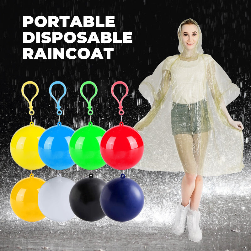 🥳2026 HOT SALE🥳💞50K+ SOLD! ☔🎁 BUY 1 GET 1 FREE! Mini Ball Shape Disposable Raincoat – From £6.99! Ultra‑compact ball packaging fits in any bag, purse or glove box. Waterproof & easy to use – always ready for sudden showers! 🌧️✨
